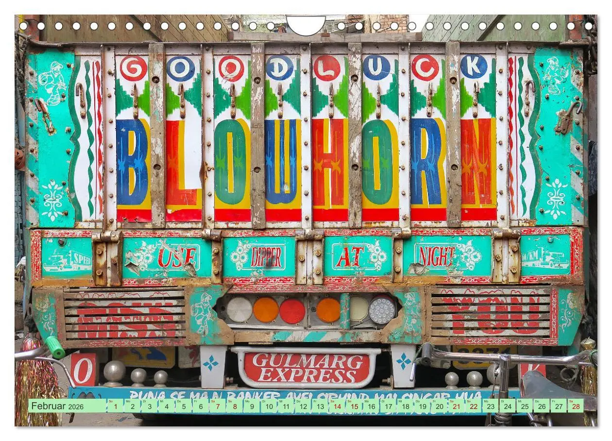 Bild: 9783457344873 | Indien Farbenfrohe LKW (Wandkalender 2026 DIN A4 quer), CALVENDO...