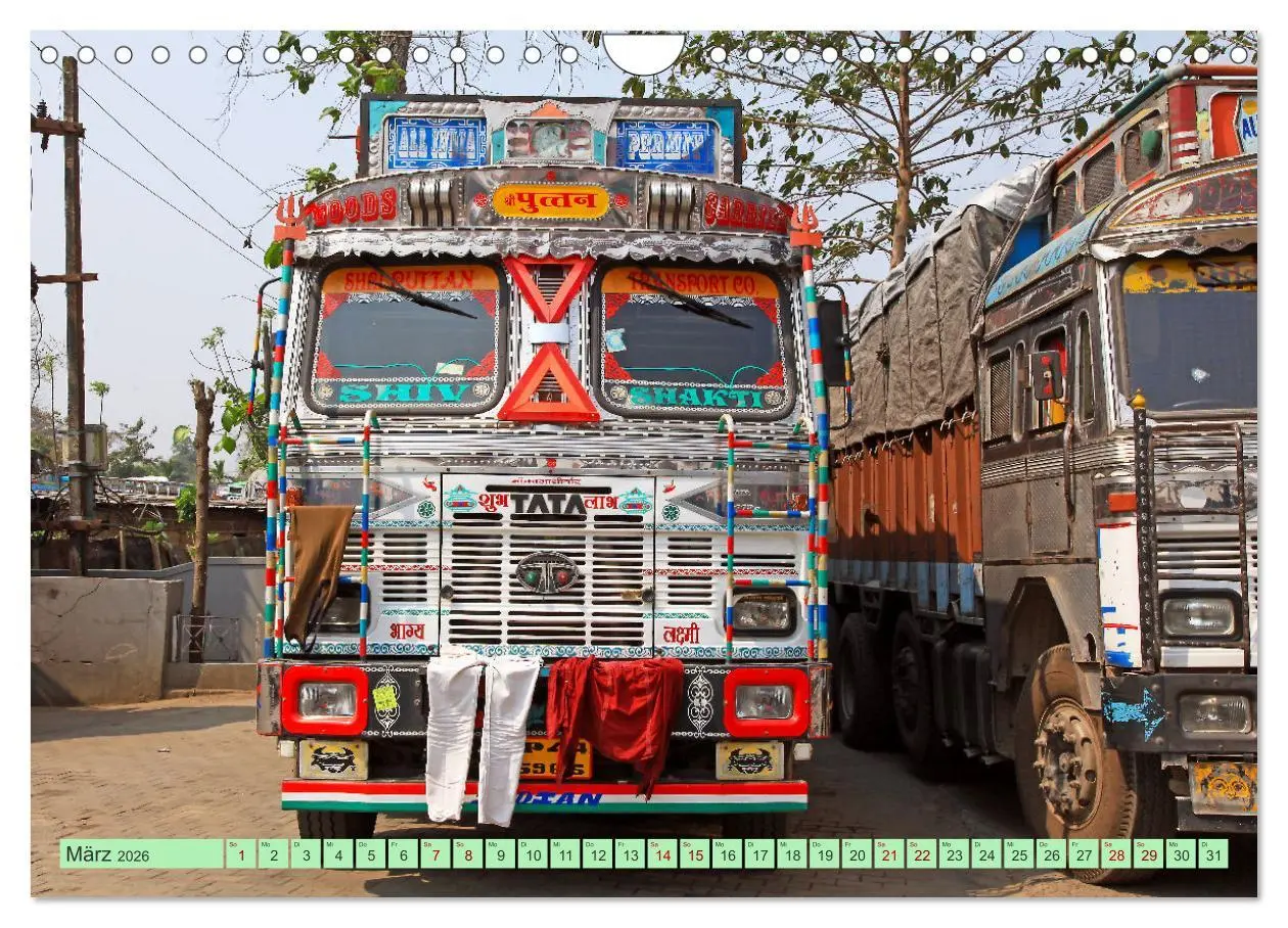 Bild: 9783457344873 | Indien Farbenfrohe LKW (Wandkalender 2026 DIN A4 quer), CALVENDO...