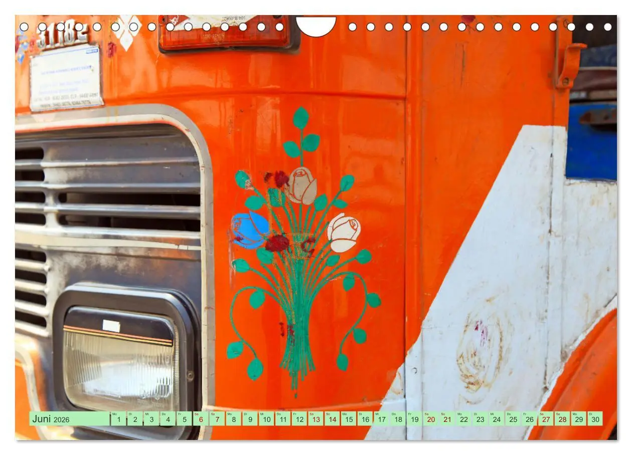 Bild: 9783457344873 | Indien Farbenfrohe LKW (Wandkalender 2026 DIN A4 quer), CALVENDO...