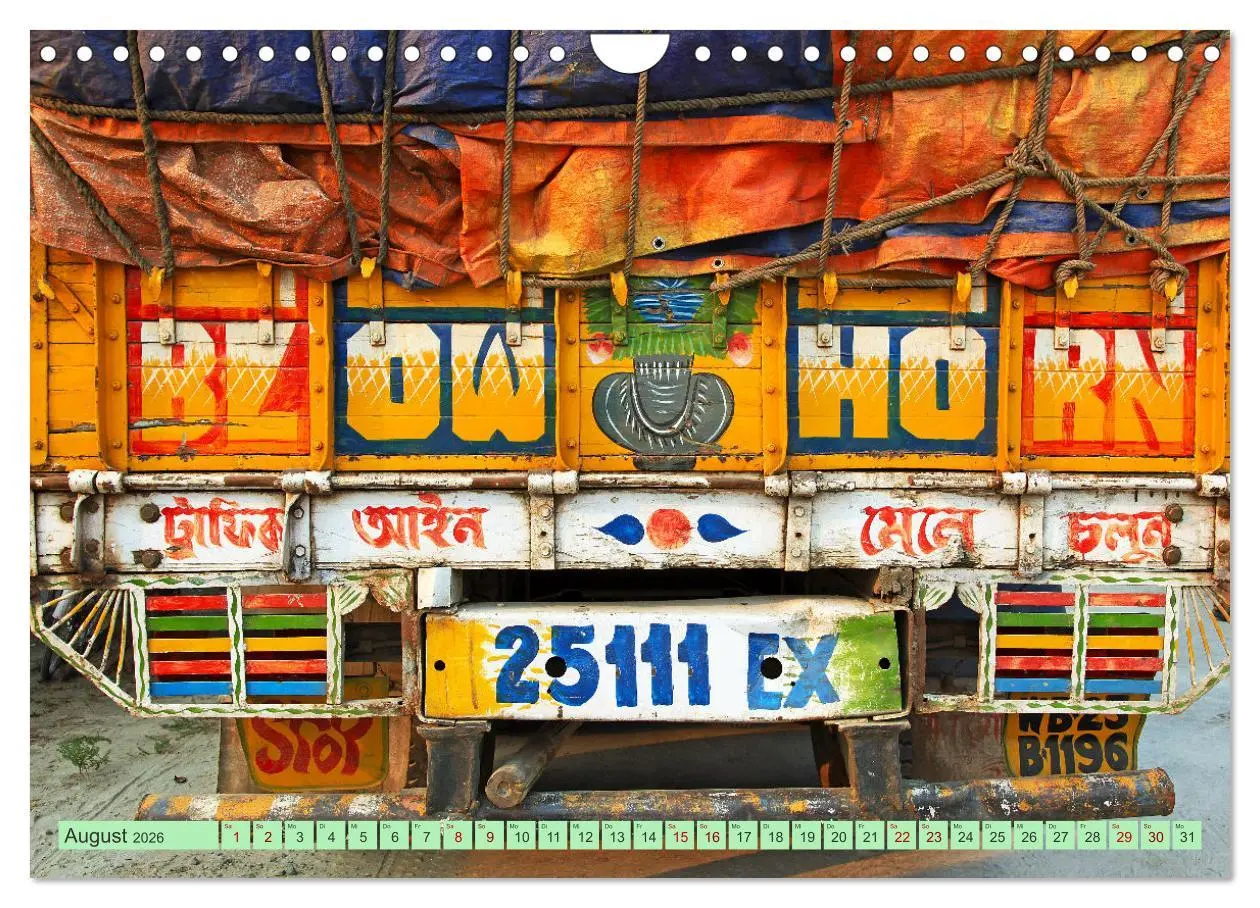 Bild: 9783457344873 | Indien Farbenfrohe LKW (Wandkalender 2026 DIN A4 quer), CALVENDO...
