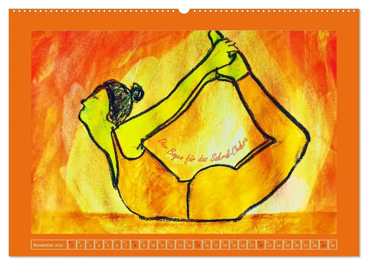 Bild: 9783457724873 | Farbige Yoga Kraftwelt - Yoga Asanas für die Chakren (hochwertiger...