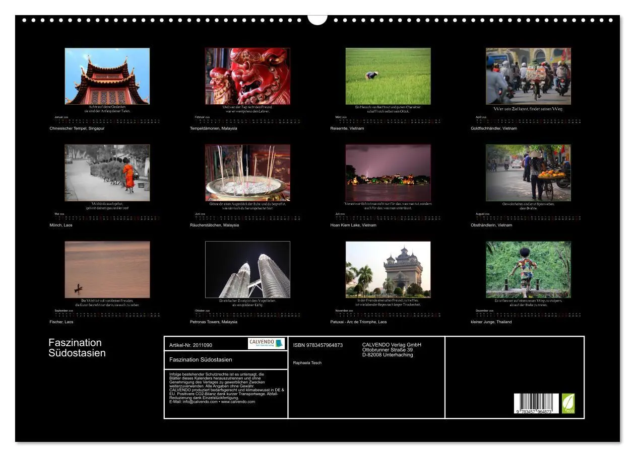 Bild: 9783457964873 | Faszination Südostasien (Wandkalender 2026 DIN A2 quer), CALVENDO...