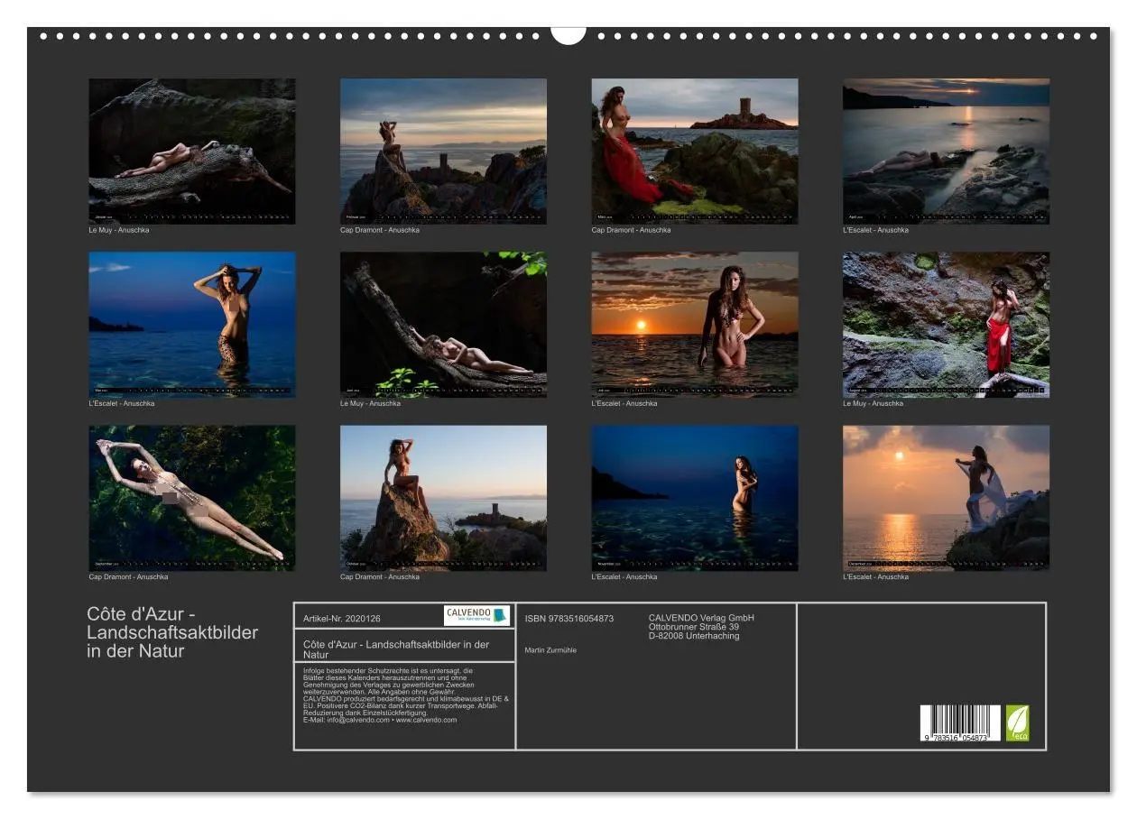 Bild: 9783516054873 | Côte d'Azur - Landschaftsaktbilder in der Natur (Wandkalender 2026...