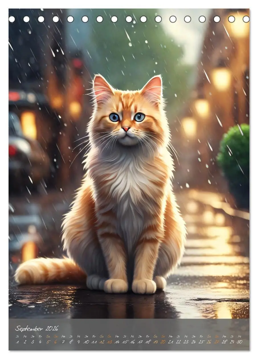 Bild: 9783516294873 | Süße flauschige Katzen (Tischkalender 2026 DIN A5 hoch), CALVENDO...