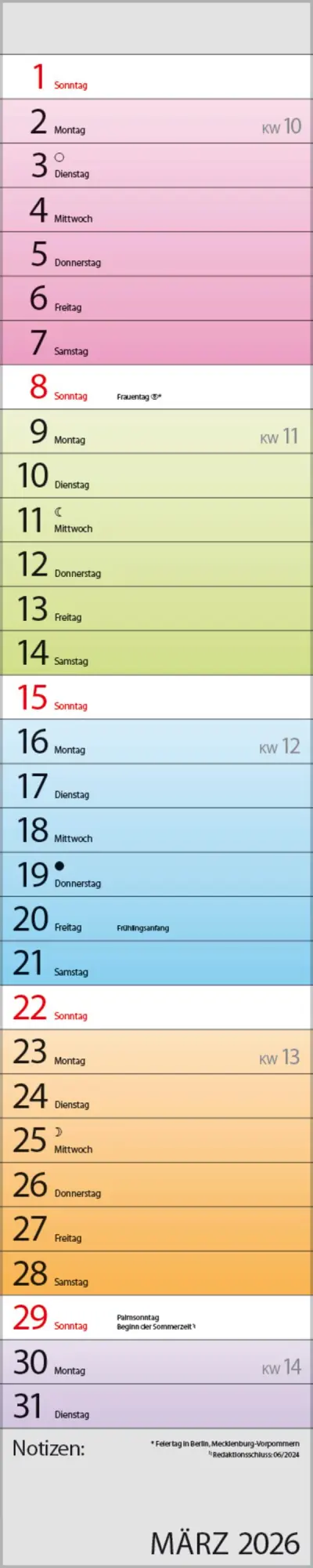 Bild: 9783731884873 | Planer Farbenspiel 2026 | Verlag Korsch | Kalender | Spiralbindung