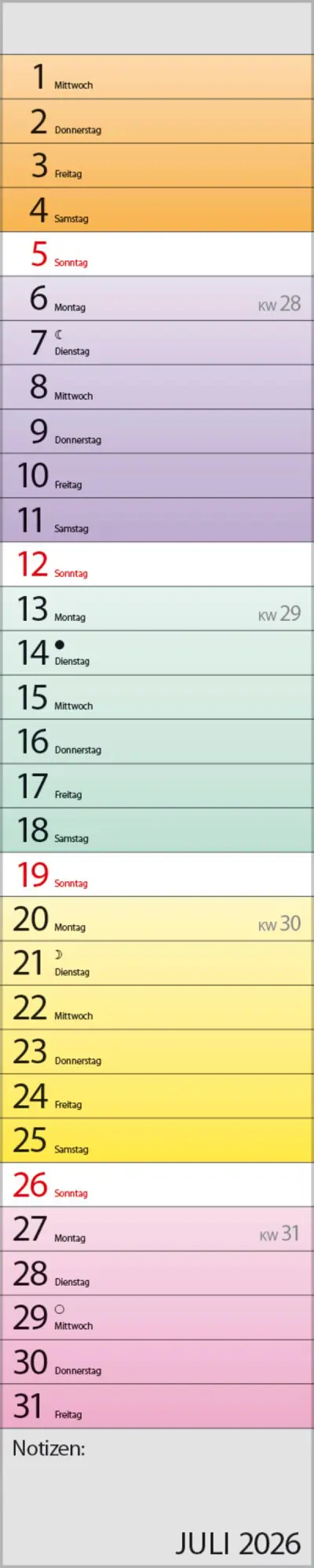 Bild: 9783731884873 | Planer Farbenspiel 2026 | Verlag Korsch | Kalender | Spiralbindung