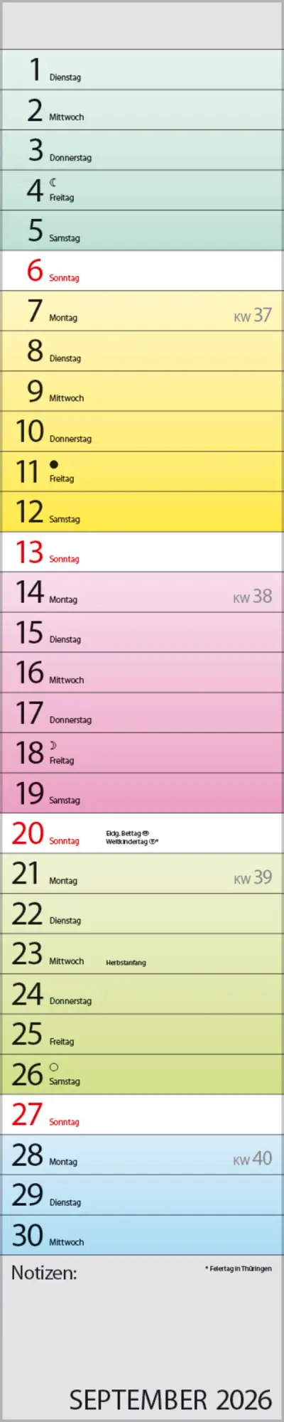 Bild: 9783731884873 | Planer Farbenspiel 2026 | Verlag Korsch | Kalender | Spiralbindung
