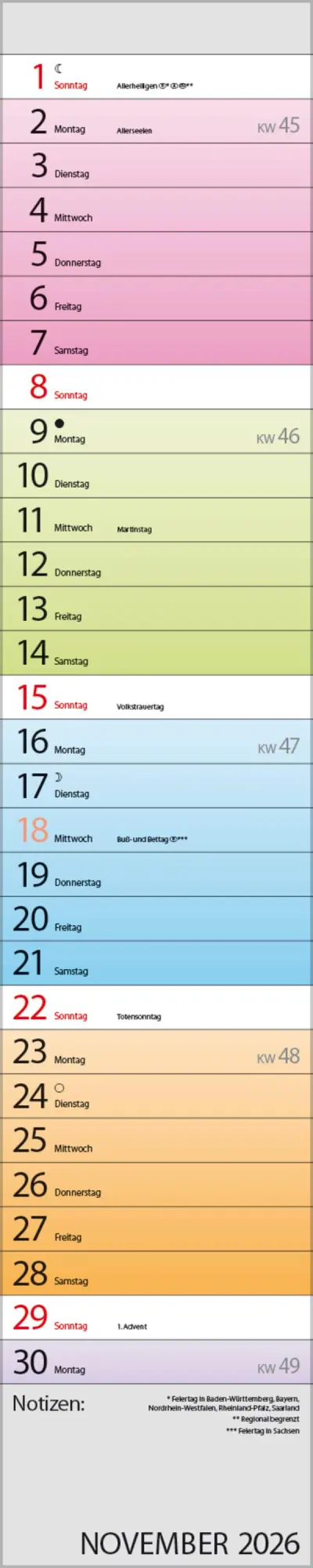 Bild: 9783731884873 | Planer Farbenspiel 2026 | Verlag Korsch | Kalender | Spiralbindung