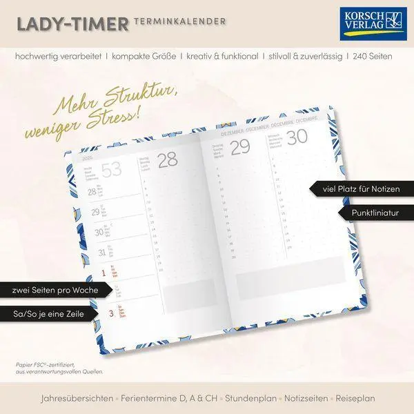 Bild: 9783819304873 | Lady-Timer Mosaik 2027 | Korsch Verlag | Buch | 240 S. | Deutsch