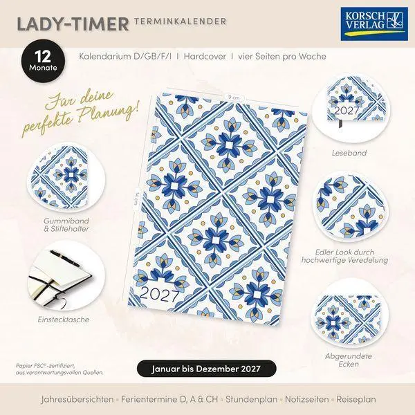 Bild: 9783819304873 | Lady-Timer Mosaik 2027 | Korsch Verlag | Buch | 240 S. | Deutsch