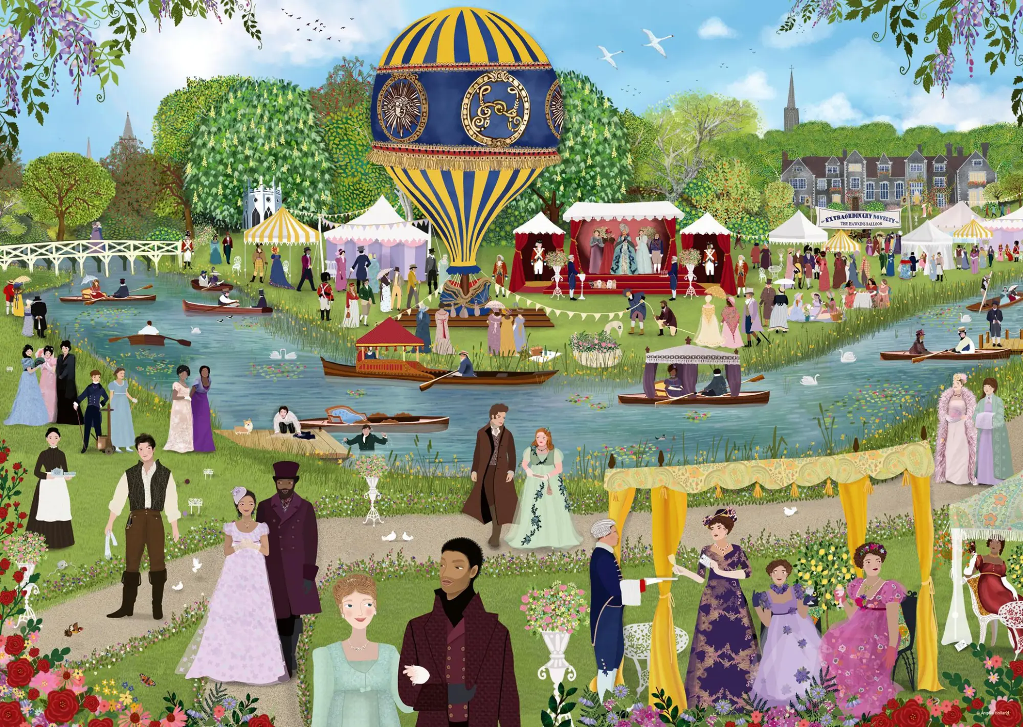 Cover: 4005555014973 | Erwachsenenpuzzle 1000 Teile - Bridgerton - Sehen und gesehen werden