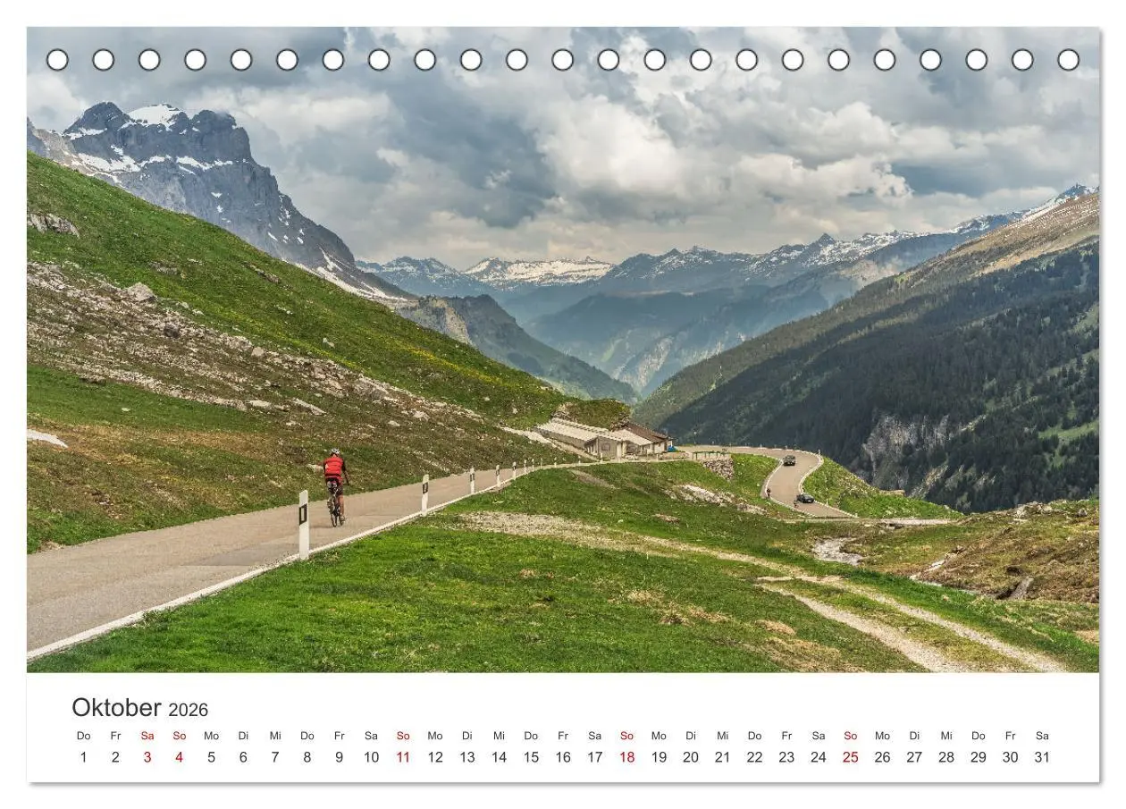Bild: 9783457404973 | Schweizer Alpenpässe (Tischkalender 2026 DIN A5 quer), CALVENDO...
