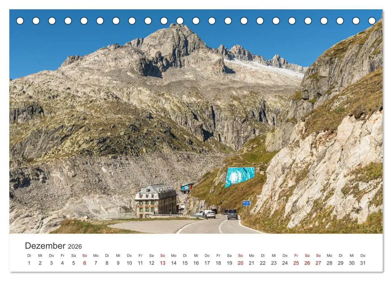 Bild: 9783457404973 | Schweizer Alpenpässe (Tischkalender 2026 DIN A5 quer), CALVENDO...