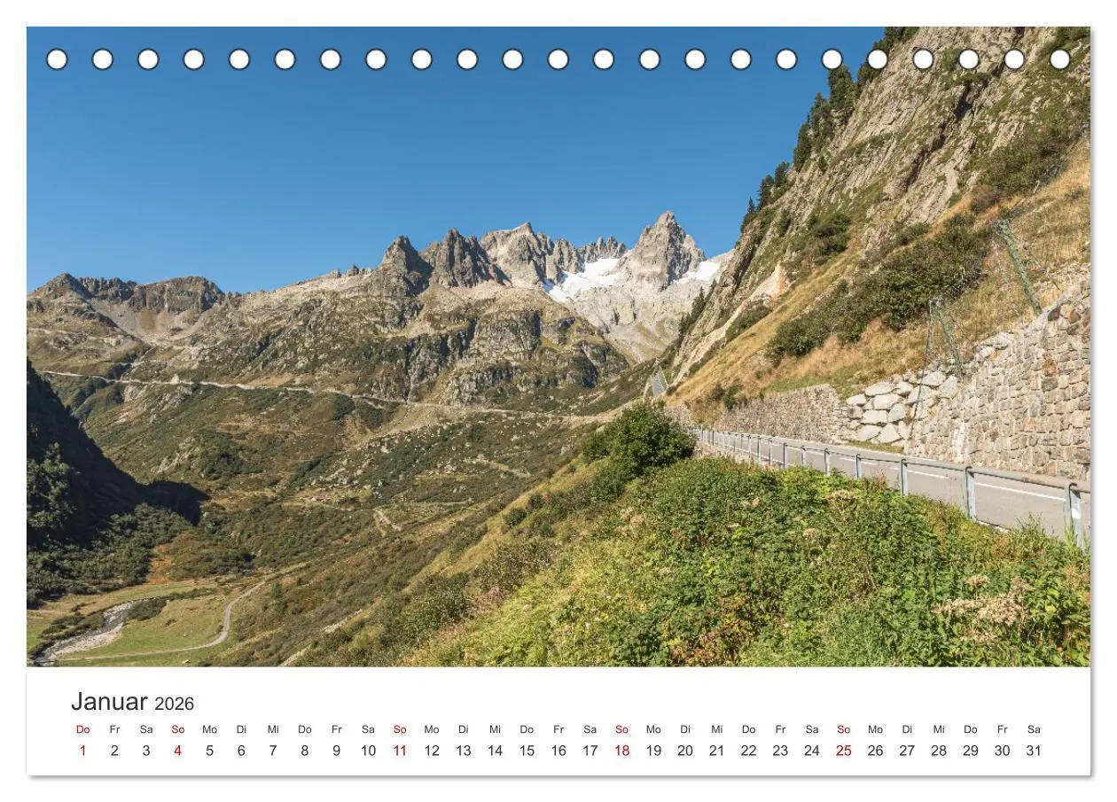 Bild: 9783457404973 | Schweizer Alpenpässe (Tischkalender 2026 DIN A5 quer), CALVENDO...