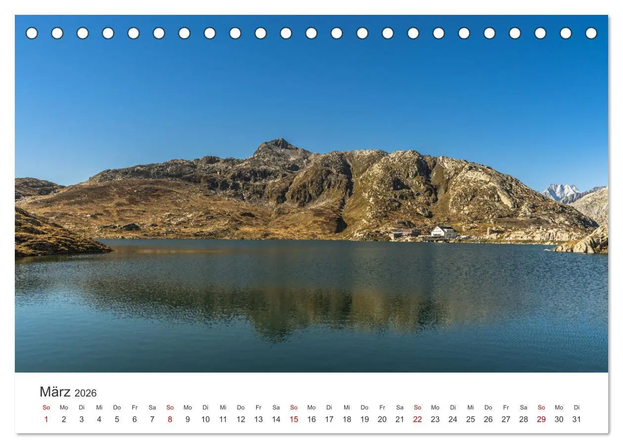 Bild: 9783457404973 | Schweizer Alpenpässe (Tischkalender 2026 DIN A5 quer), CALVENDO...