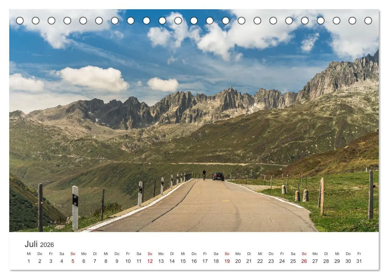 Bild: 9783457404973 | Schweizer Alpenpässe (Tischkalender 2026 DIN A5 quer), CALVENDO...
