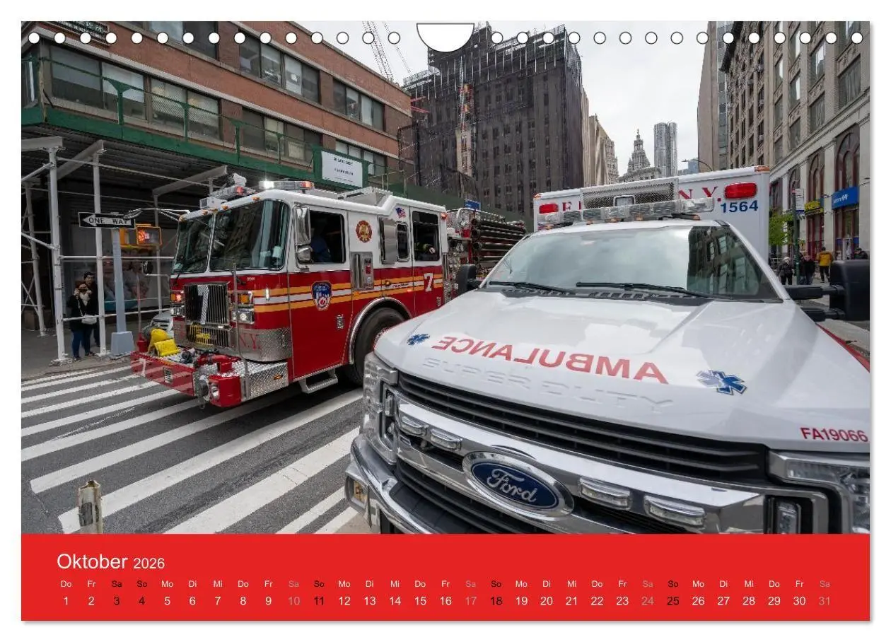 Bild: 9783516734973 | Feuerwehr New York - Heart of the City (Wandkalender 2026 DIN A4...