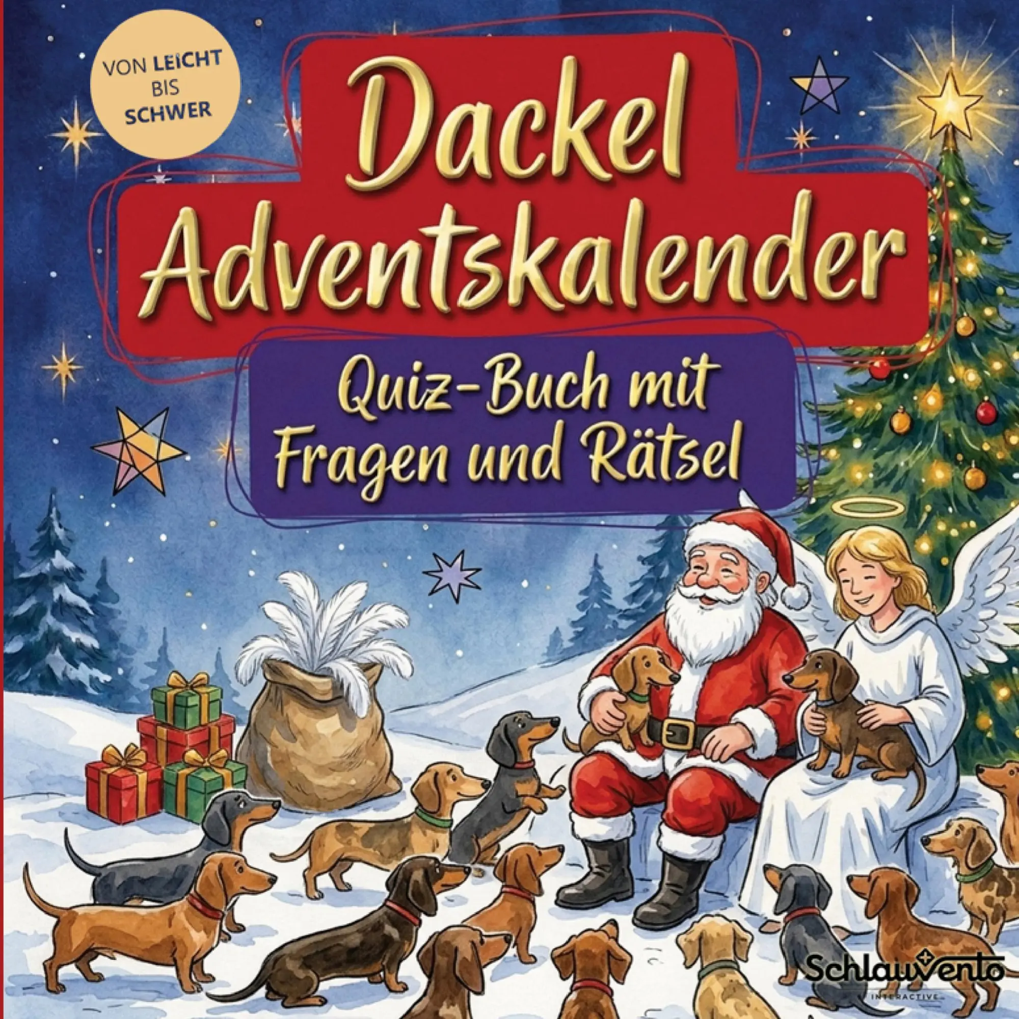 Cover: 9783693194973 | Dackel-Adventskalender: Quiz-Buch mit Fragen und Rätsel | Interactive