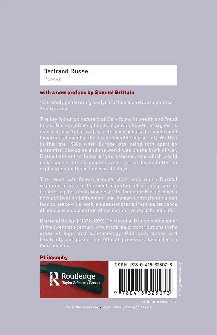 Rückseite: 9780415325073 | Power | A New Social Analysis | Bertrand Russell | Taschenbuch | 2004