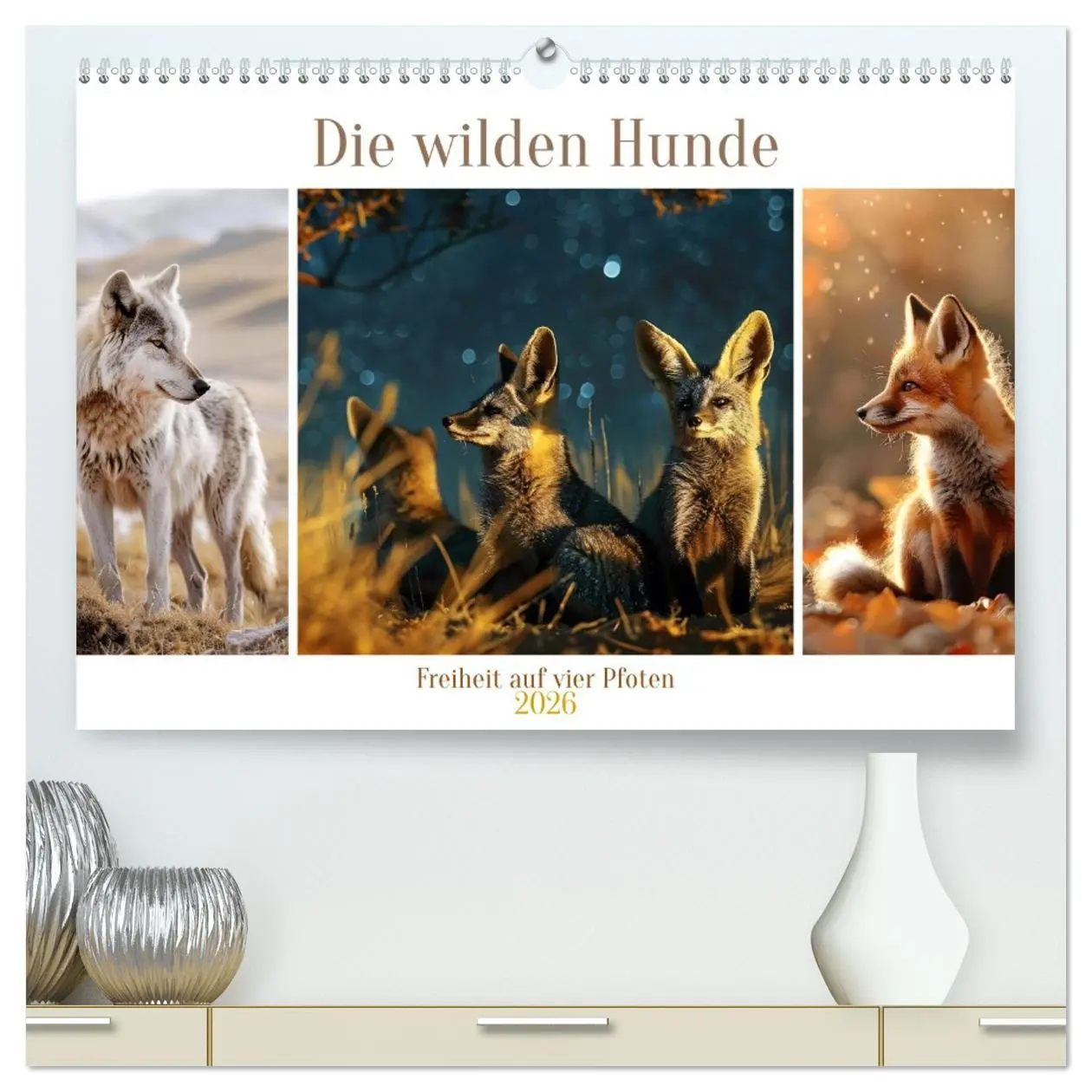 Cover: 9783457395073 | Die wilden Hunde (hochwertiger Premium Wandkalender 2026 DIN A2...