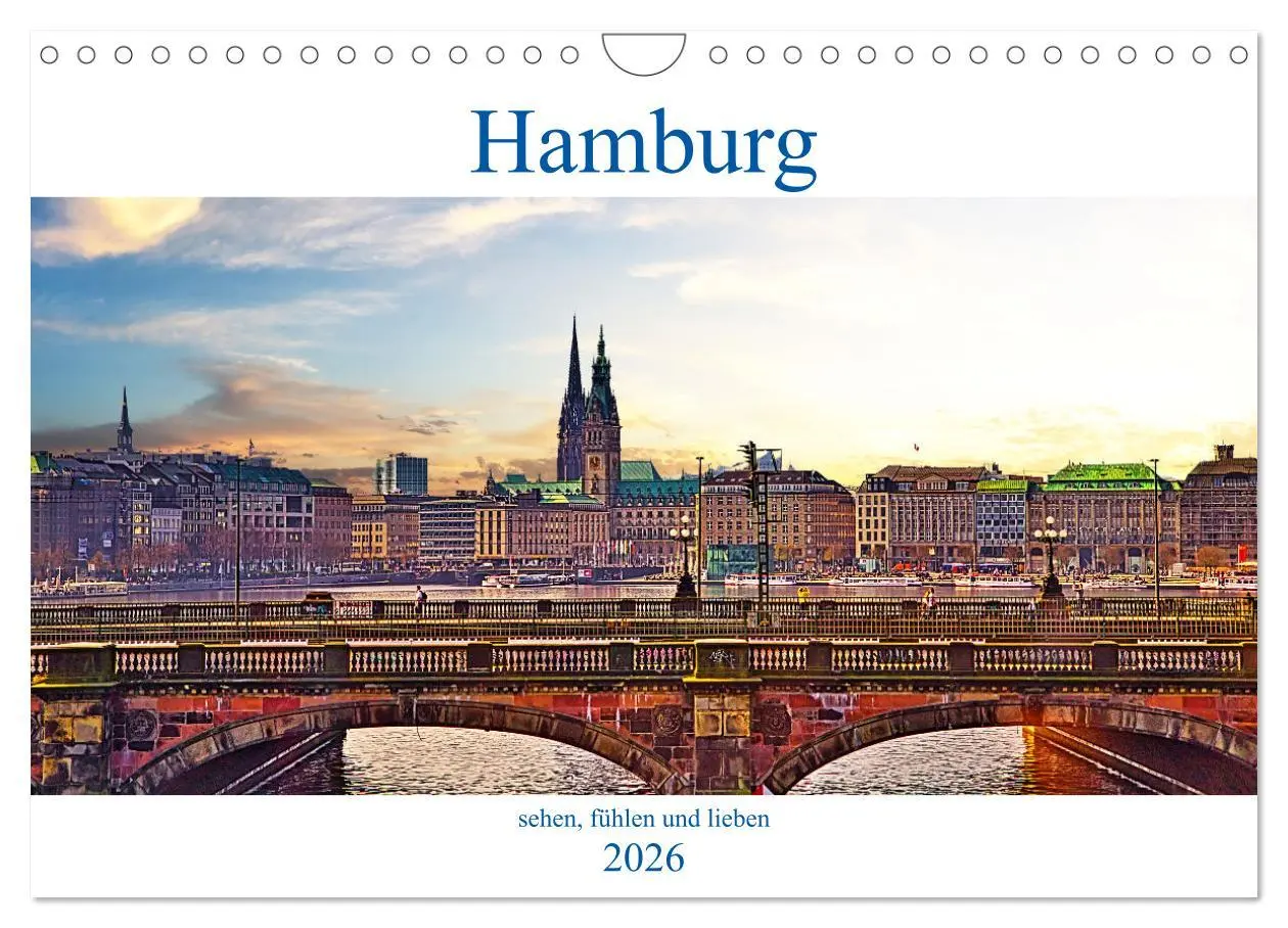 Cover: 9783457915073 | Hamburg sehen, fühlen und lieben (Wandkalender 2026 DIN A4 quer),...