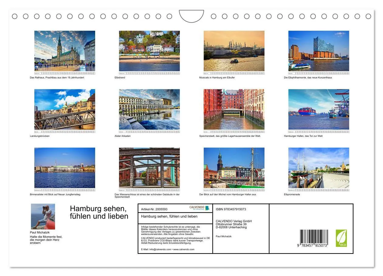 Bild: 9783457915073 | Hamburg sehen, fühlen und lieben (Wandkalender 2026 DIN A4 quer),...