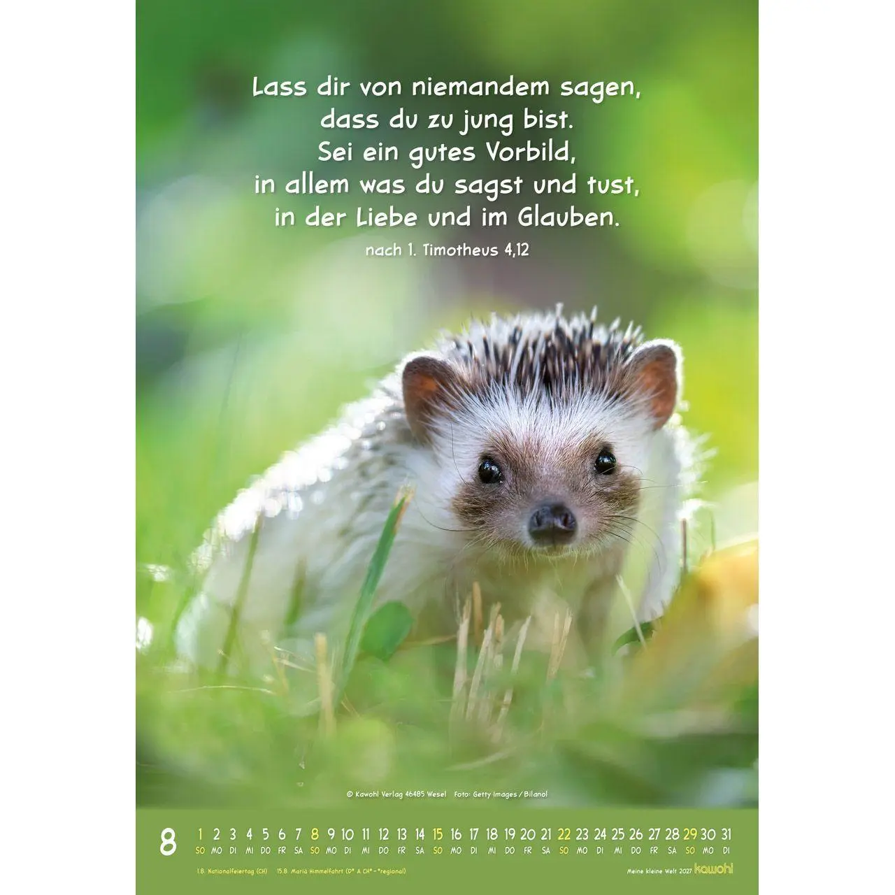 Bild: 9783754845073 | Meine kleine Welt 2027 | Tierkalender mit Bibelworten | Kalender