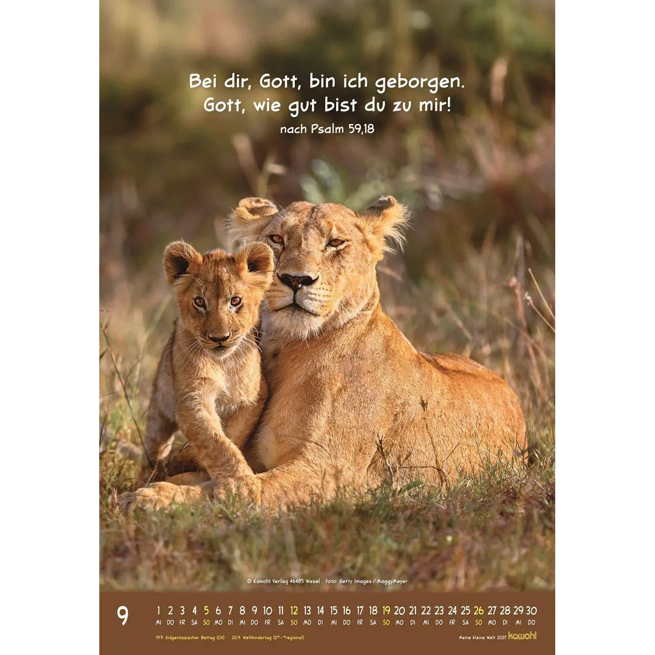 Bild: 9783754845073 | Meine kleine Welt 2027 | Tierkalender mit Bibelworten | Kalender