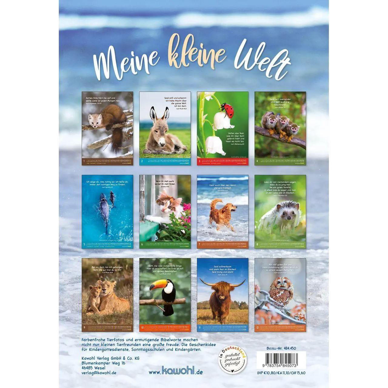 Bild: 9783754845073 | Meine kleine Welt 2027 | Tierkalender mit Bibelworten | Kalender