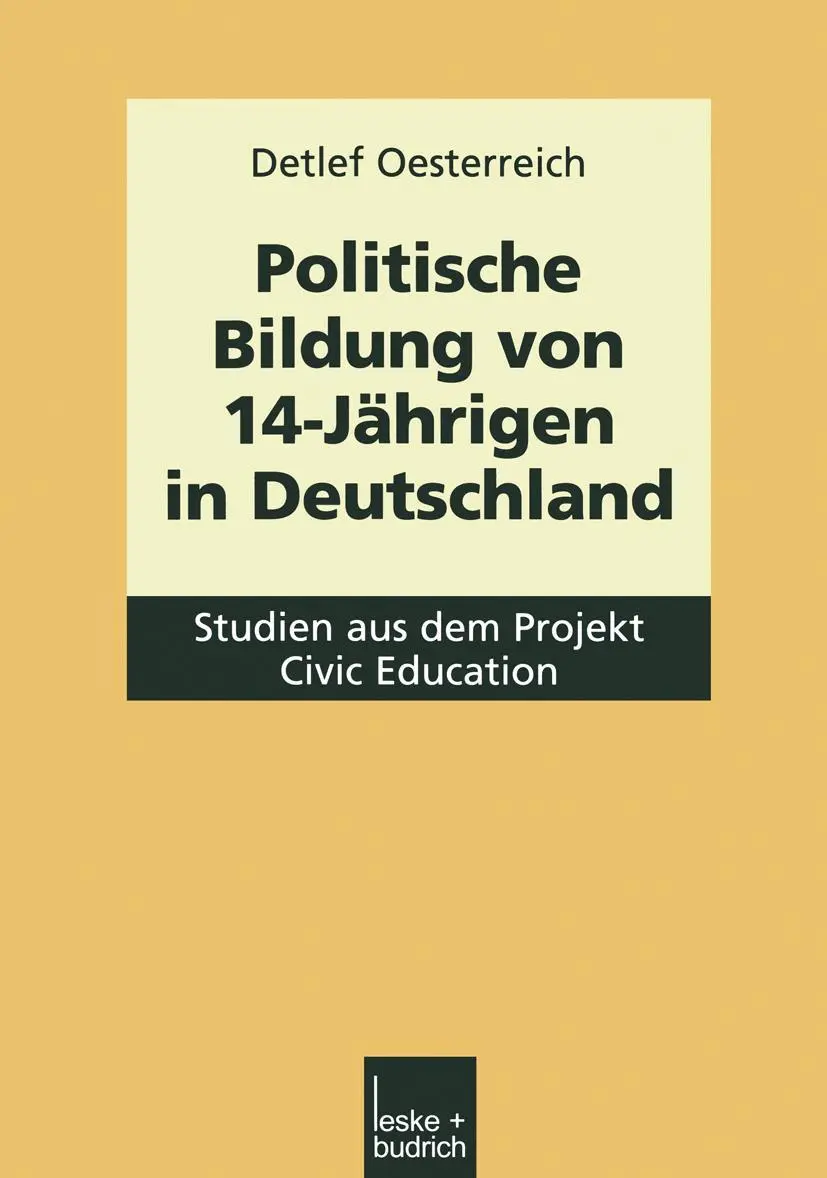 Cover: 9783810035073 | Politische Bildung von 14-Jährigen in Deutschland | Detlef Oesterreich