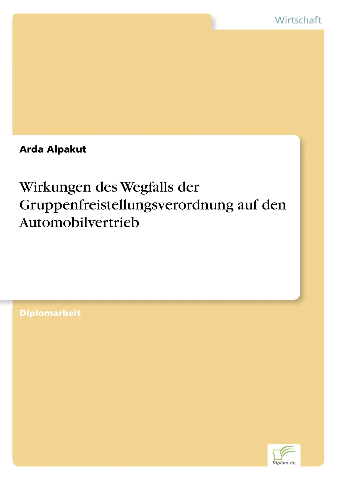 Cover: 9783838615073 | Wirkungen des Wegfalls der Gruppenfreistellungsverordnung auf den...