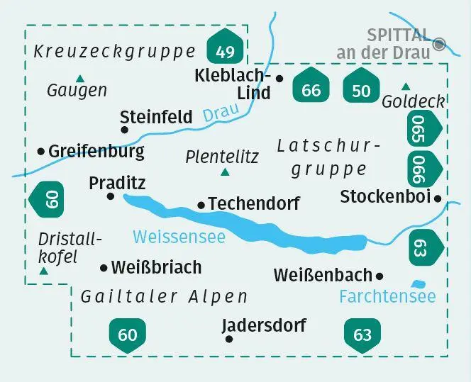 Bild: 9783991215073 | KOMPASS Wanderkarte 060 Weissensee 1:25.000 | (Land-)Karte | 2 Bde/Tle