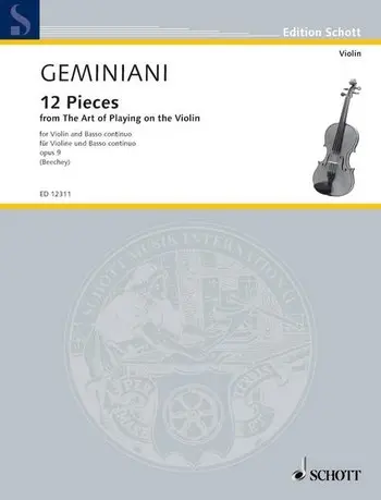 Cover: 9790220115073 | 12 Pieces op. 9 | from The Art of Playing on the Violin | Geminiani