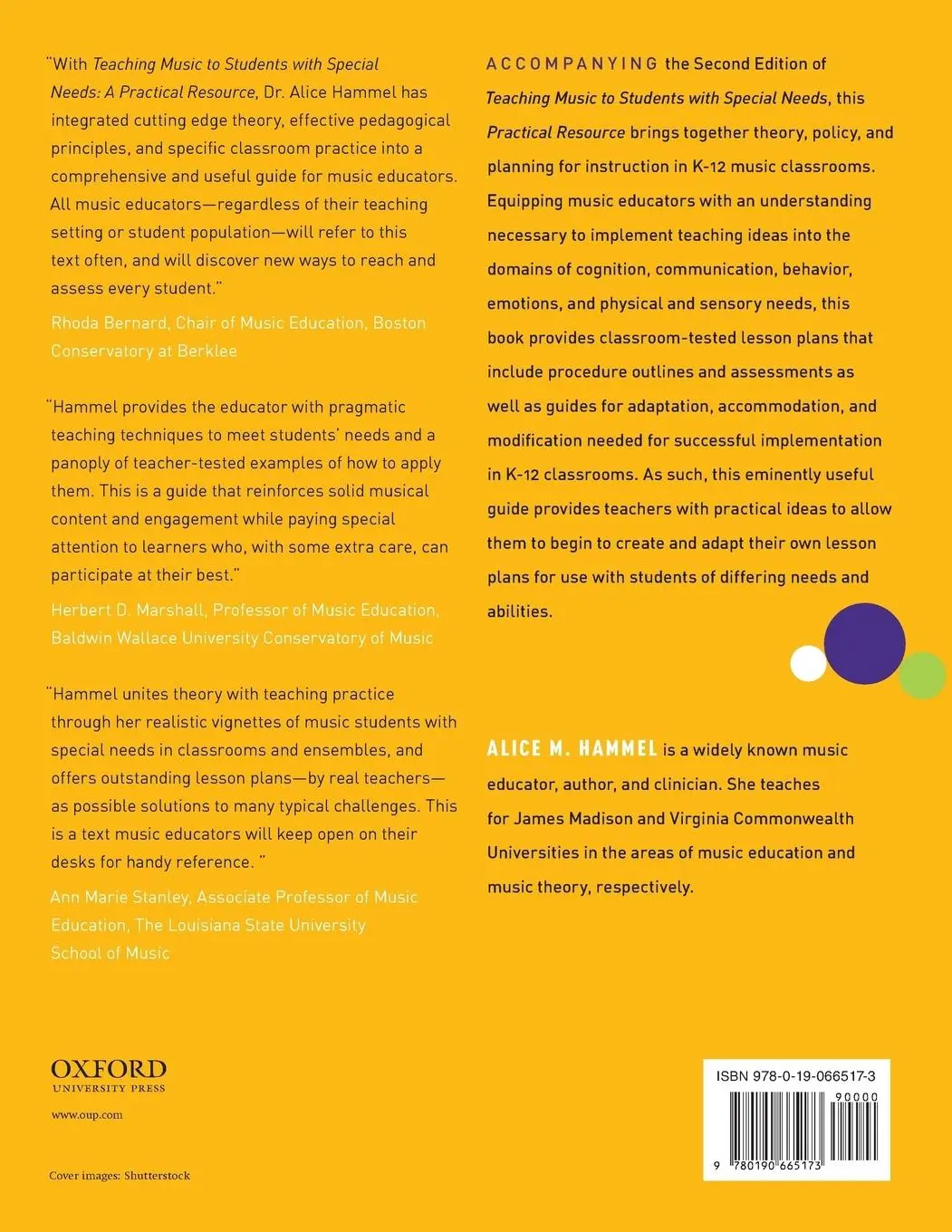 Rückseite: 9780190665173 | Teaching Music to Students with Special Needs | A Practical Resource