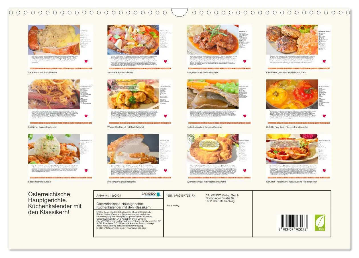 Bild: 9783457765173 | Österreichische Hauptgerichte. Küchenkalender mit den Klassikern!...