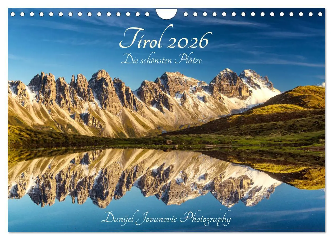 Cover: 9783457835173 | Tirol 2026 - die schönsten Plätze (Wandkalender 2026 DIN A4 quer),...