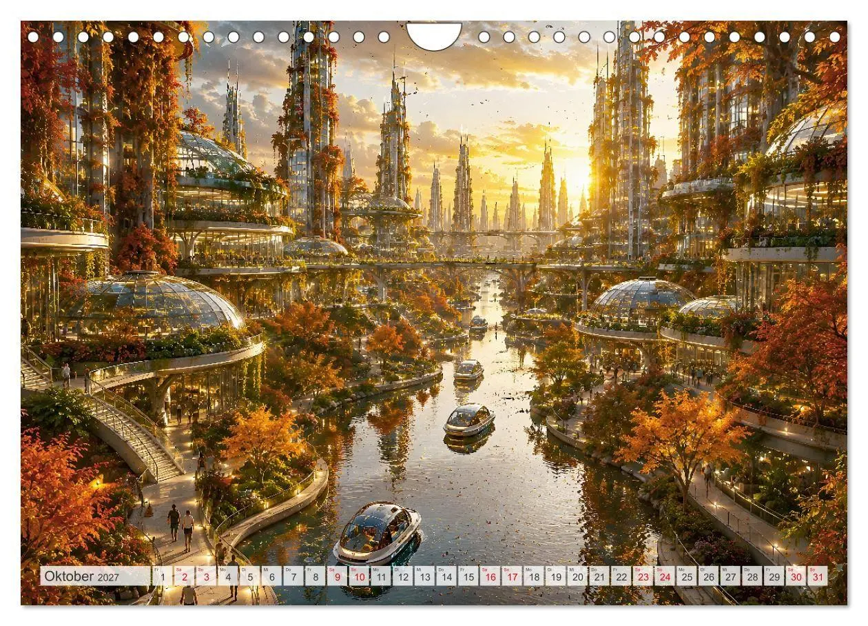 Bild: 9783594385173 | Die grüne Zukunft - Visionäre Städte (Wandkalender 2027 DIN A4...
