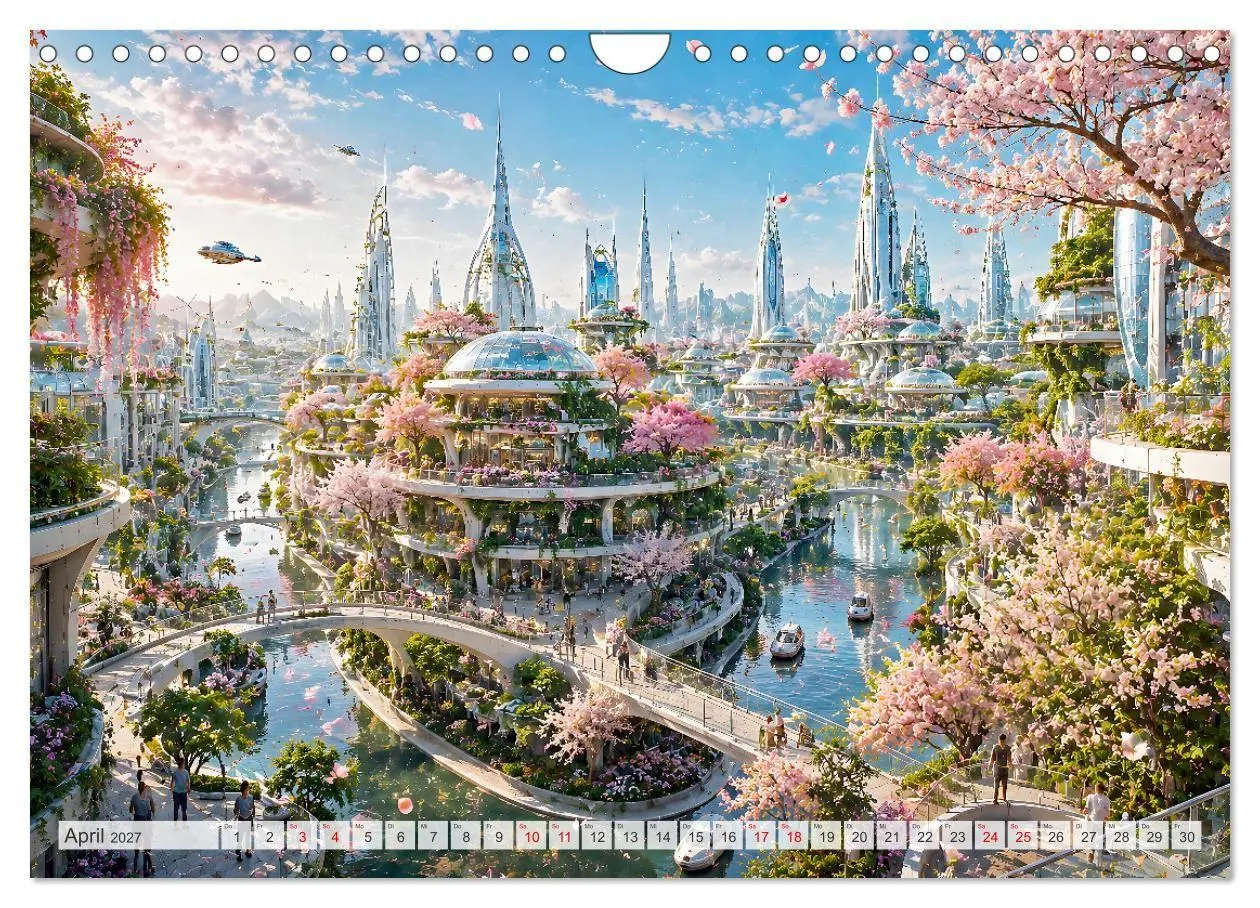 Bild: 9783594385173 | Die grüne Zukunft - Visionäre Städte (Wandkalender 2027 DIN A4...