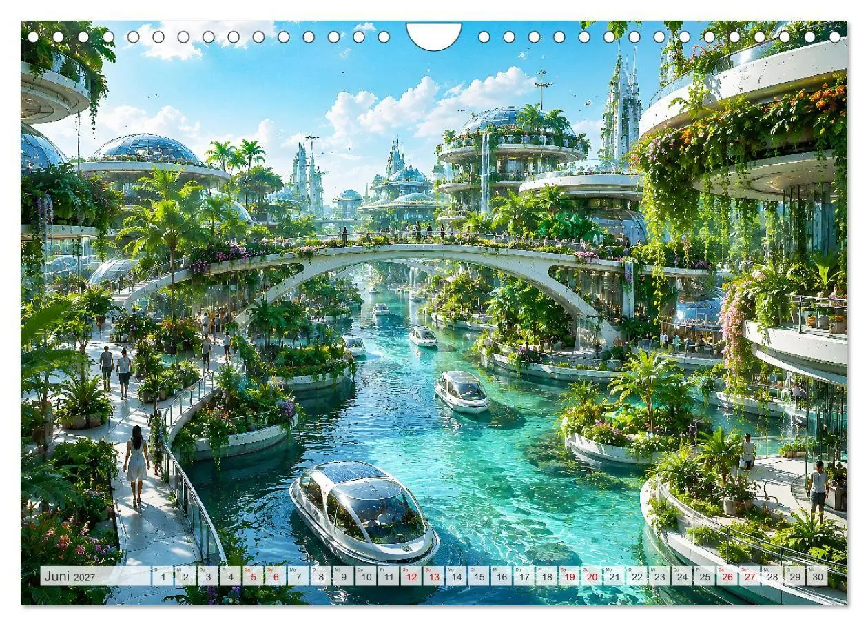 Bild: 9783594385173 | Die grüne Zukunft - Visionäre Städte (Wandkalender 2027 DIN A4...