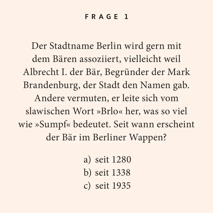 Bild: 9783899785173 | Berlin-Quiz | 100 Fragen und Antworten | Steffi Memmert-Lunau | Buch