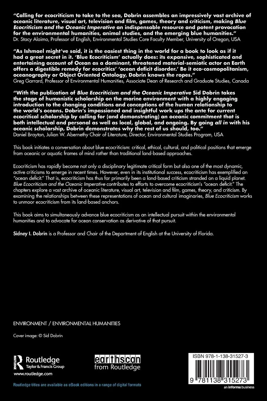 Rückseite: 9781138315273 | Blue Ecocriticism and the Oceanic Imperative | Sidney I. Dobrin | Buch