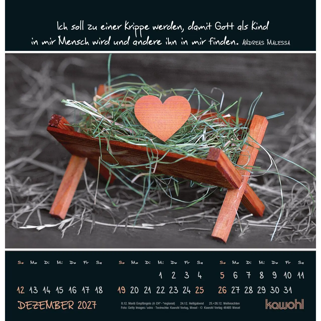 Bild: 9783754825273 | Kleine Wunder entdecken 2027 | Wandkalender mit christlichen Texten