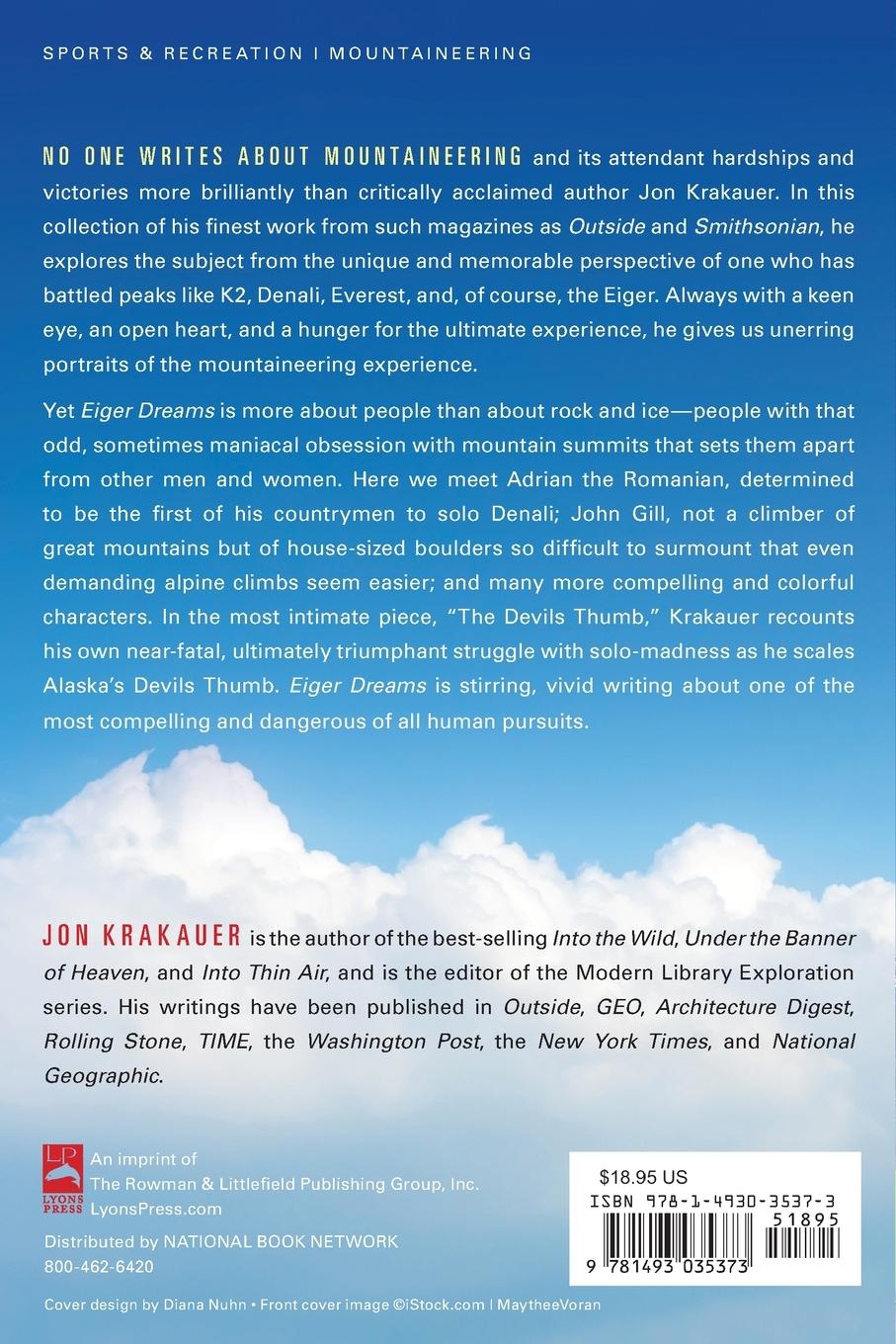 Rückseite: 9781493035373 | Eiger Dreams | Ventures Among Men And Mountains | Jon Krakauer | Buch