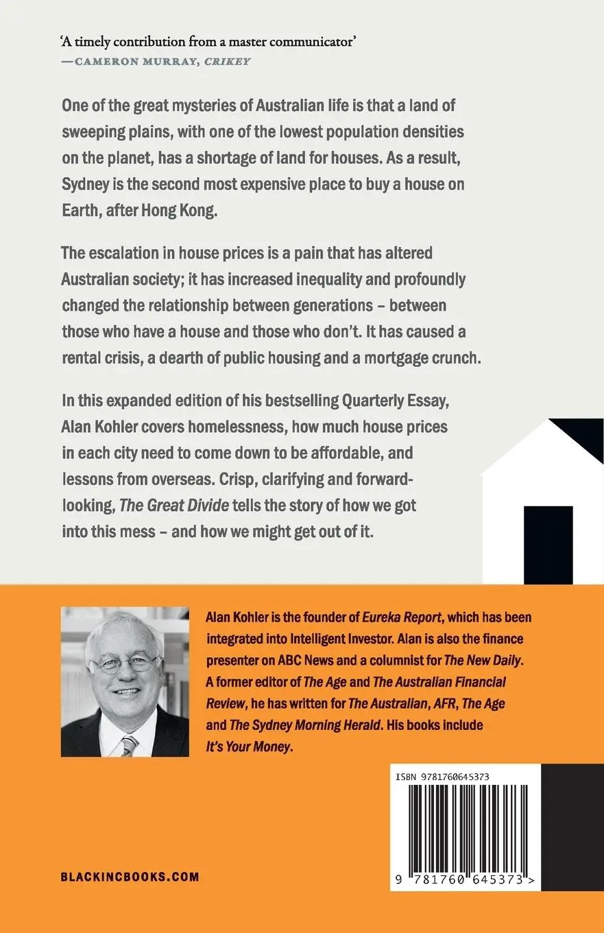 Rückseite: 9781760645373 | The Great Divide | Australia's Housing Mess and How to Fix It | Kohler