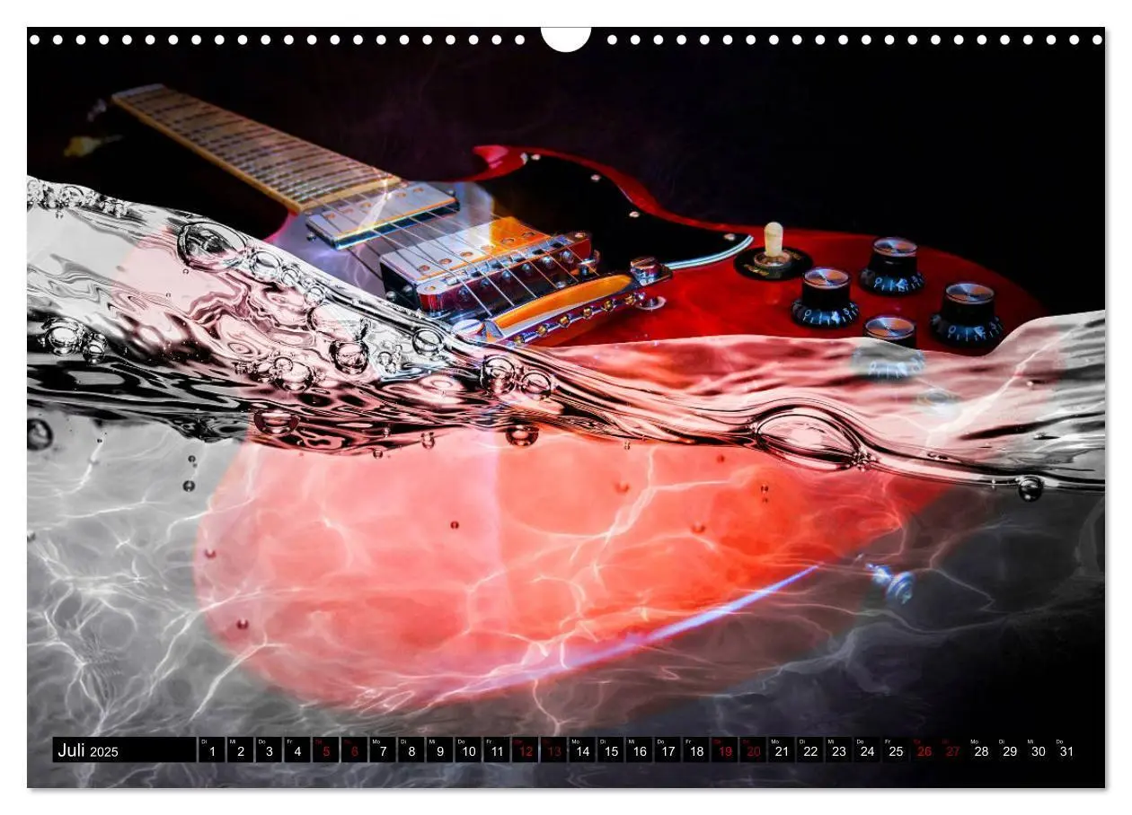 Bild: 9783435105373 | Gitarren im Wasser (Wandkalender 2025 DIN A3 quer), CALVENDO...