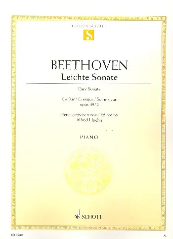 Cover: 9790001085373 | Leichte Sonate G Opus 49/2 | Ludwig van Beethoven | Buch