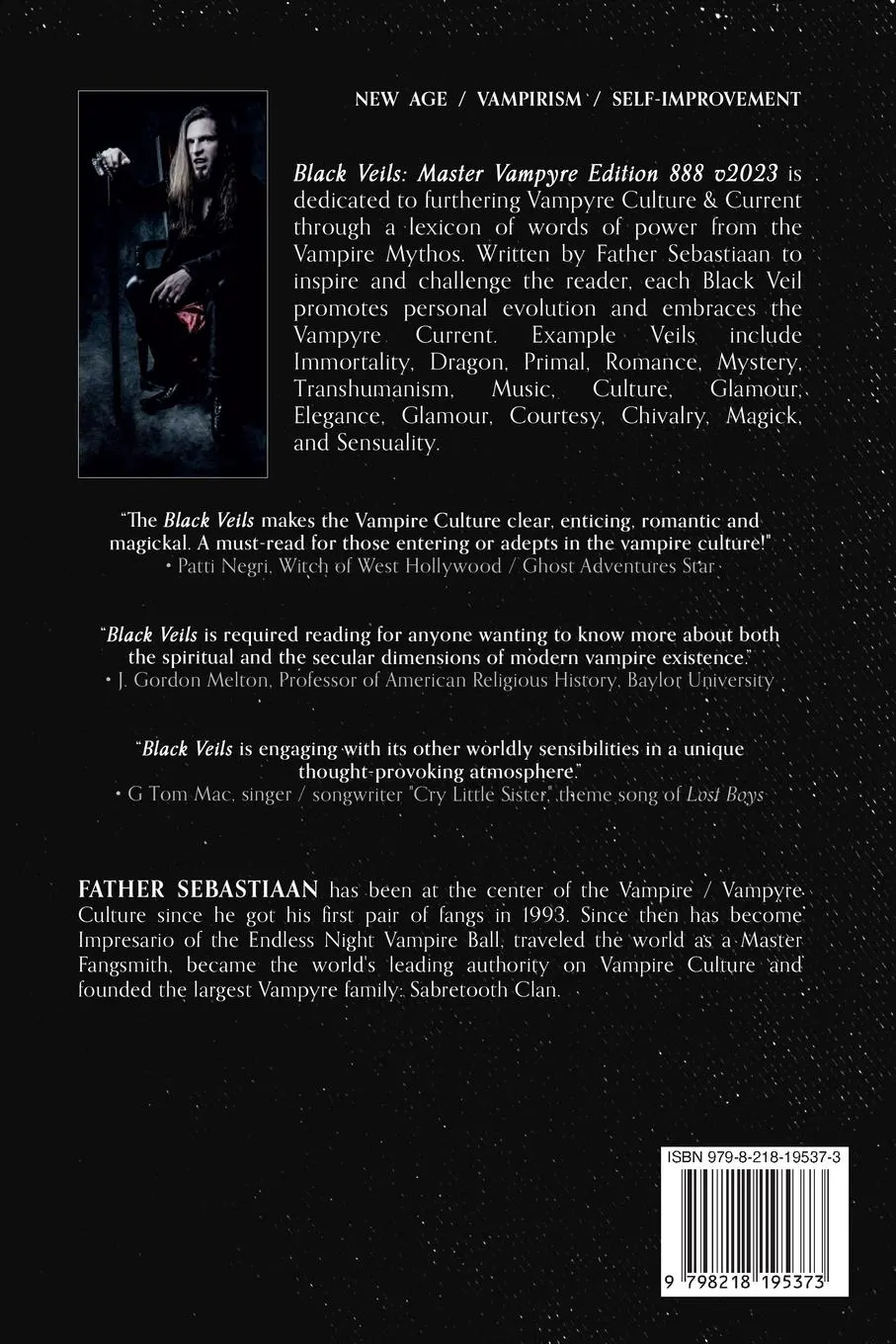 Rückseite: 9798218195373 | Black Veils | Master Vampyre Edition 888 | Father Sebastiaan | Buch