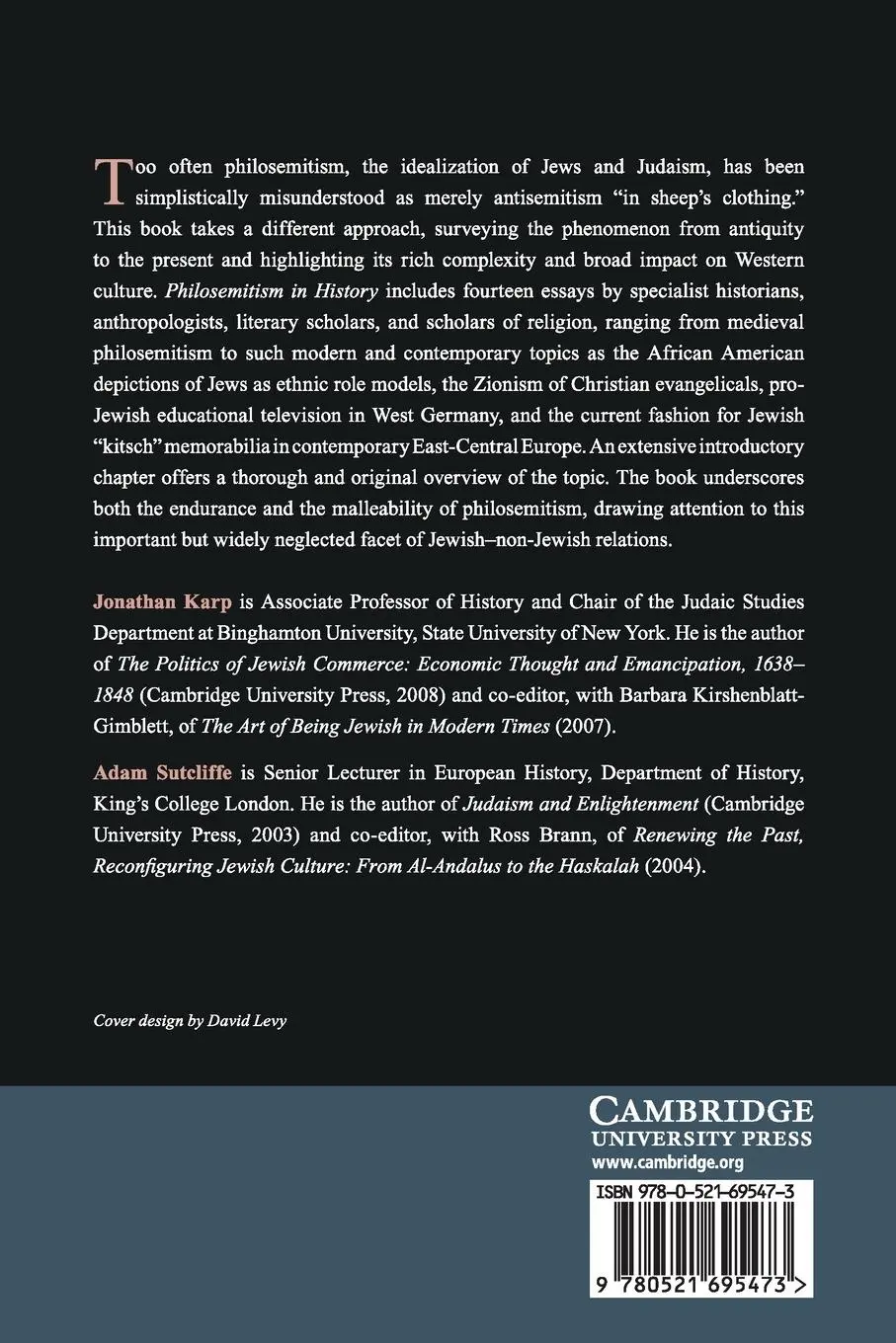 Rückseite: 9780521695473 | Philosemitism in History | Jonathan Karp (u. a.) | Taschenbuch | 2011