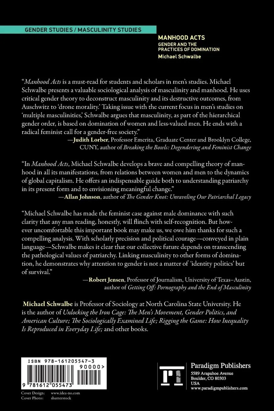 Rückseite: 9781612055473 | Manhood Acts | Gender and the Practices of Domination | Schwalbe