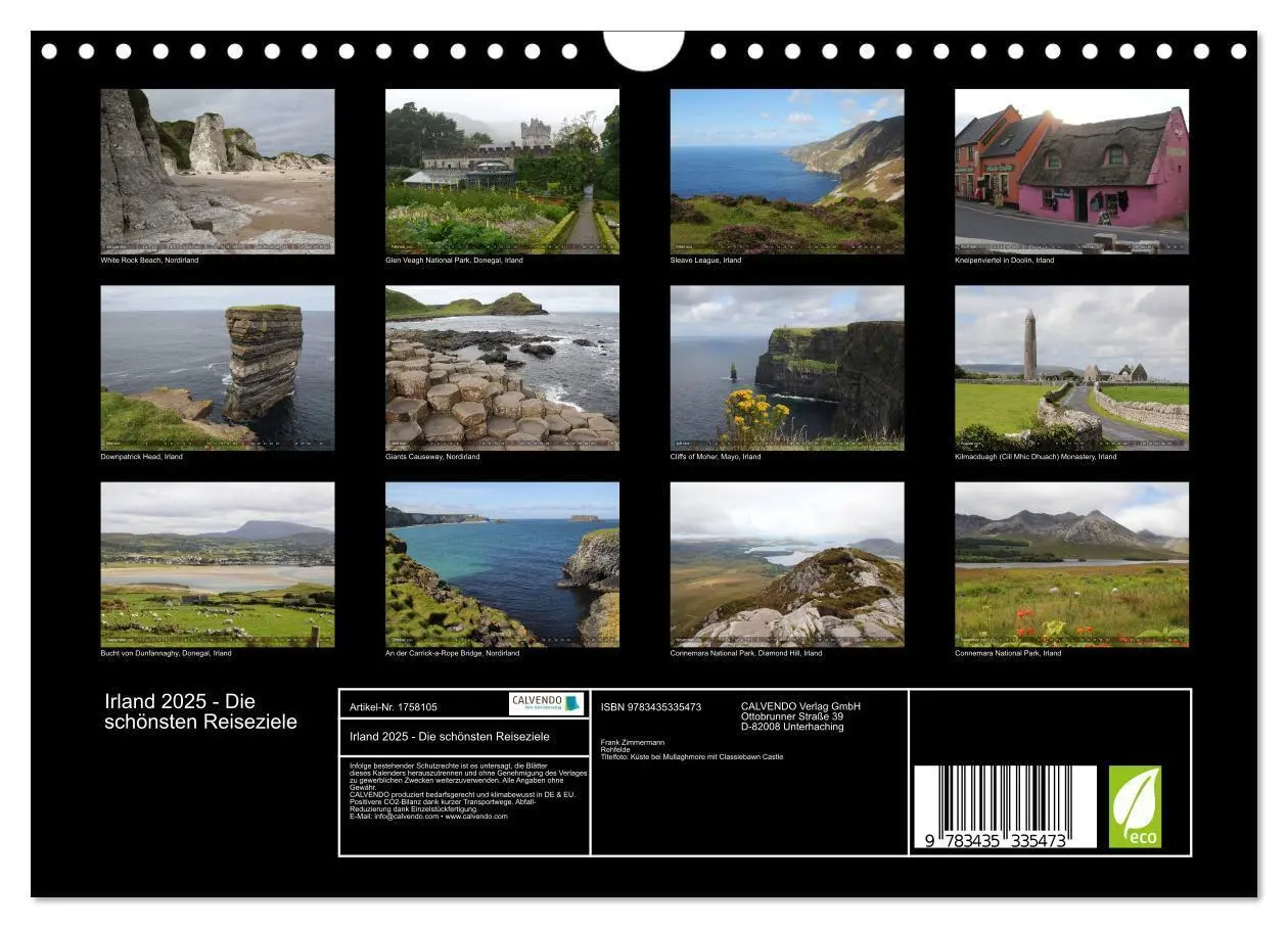 Bild: 9783435335473 | Irland 2025 - Die schönsten Reiseziele (Wandkalender 2025 DIN A4...
